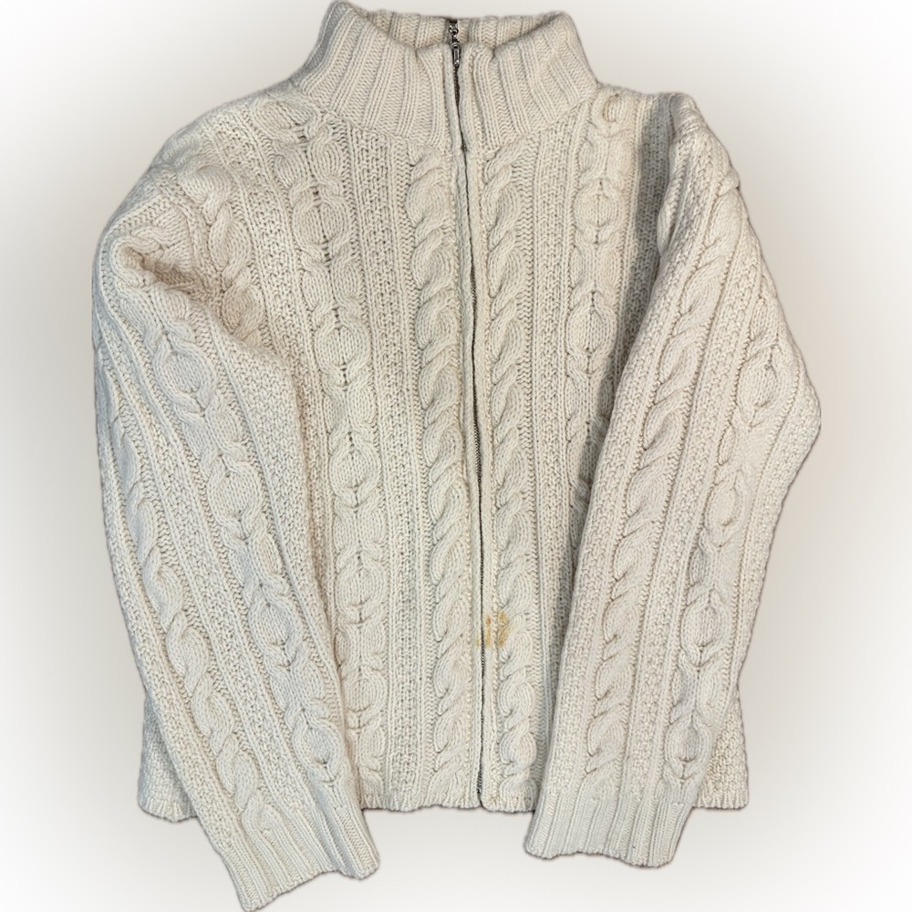 Aran Crafts Natural Wool Sweater Medium